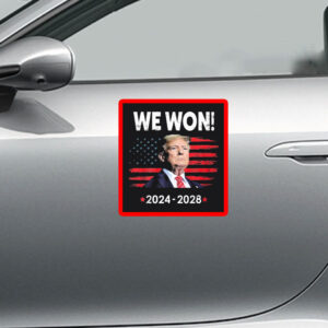 Donald Trump We Won 2024-2028 Vintage Sticker