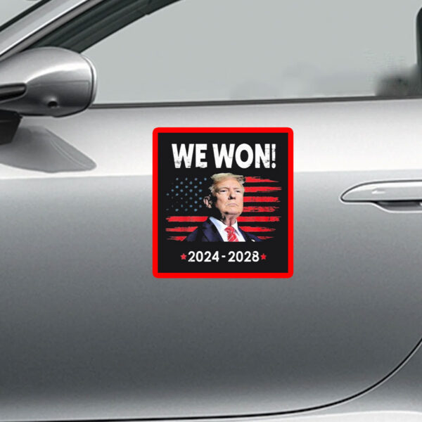 Donald Trump We Won 2024-2028 Vintage Sticker