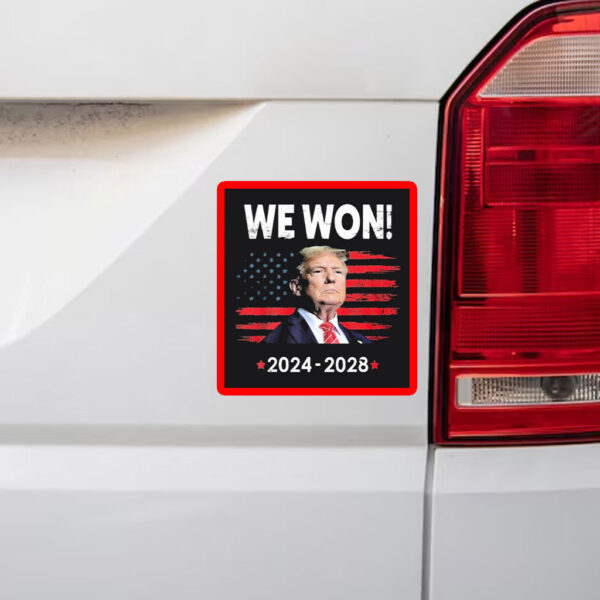 Donald Trump We Won 2024-2028 Vintage Sticker