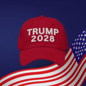 Embroidered Red MAGA Cap, Trump 2028 Hat