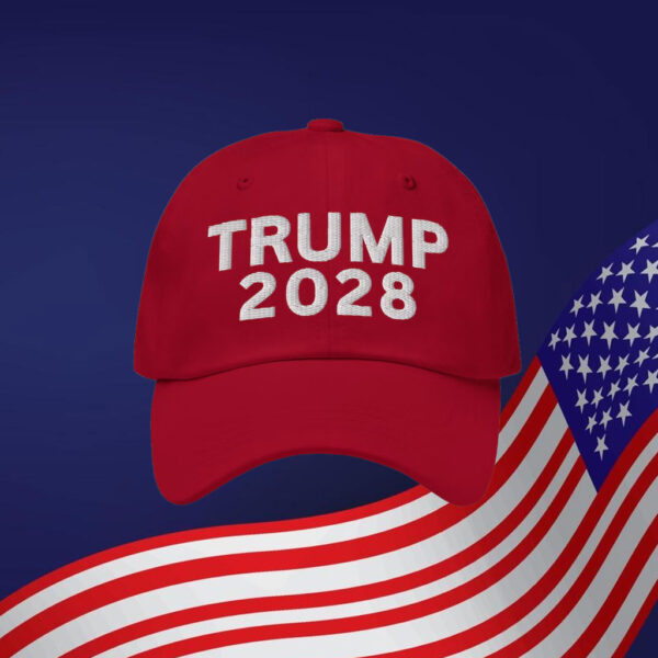 Embroidered Red MAGA Cap, Trump 2028 Hat