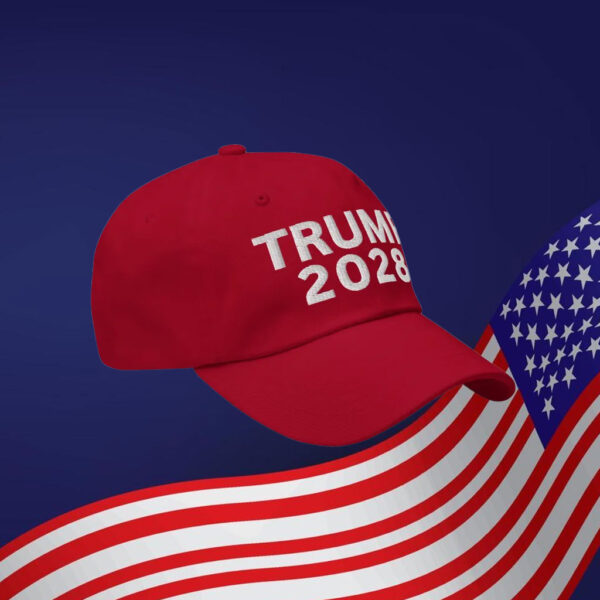 Embroidered Red MAGA Cap, Trump 2028 Hat