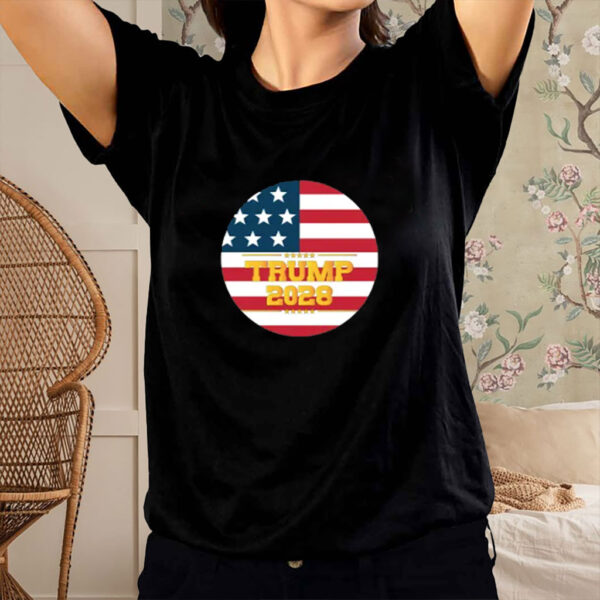 Trump 2028 2032 Support Tee, US Flag Patriotic Shirt