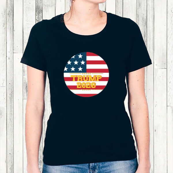 Trump 2028 2032 Support Tee, US Flag Patriotic Shirt