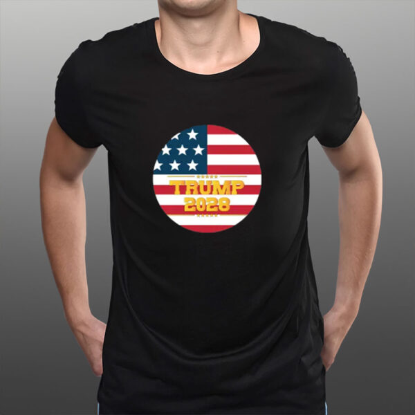 Trump 2028 2032 Support Tee, US Flag Patriotic Shirt