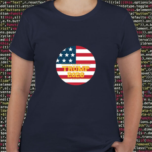 Trump 2028 2032 Support Tee, US Flag Patriotic Shirt