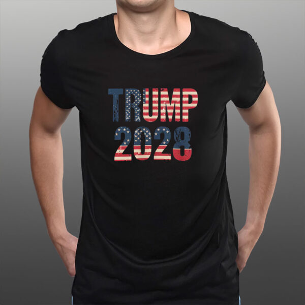 Trump 2028, American Flag Shirt