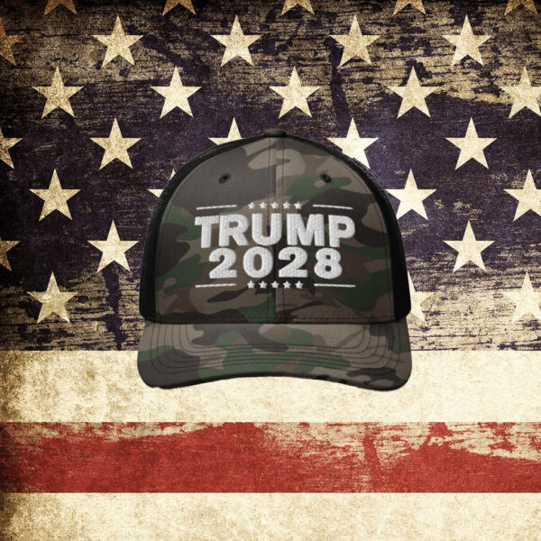 Trump 2028 Camouflage trucker hat