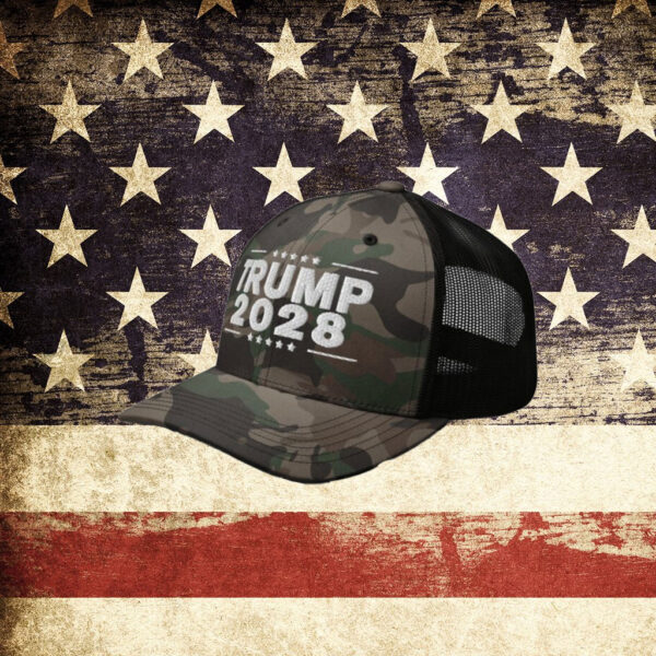 Trump 2028 Camouflage trucker hat