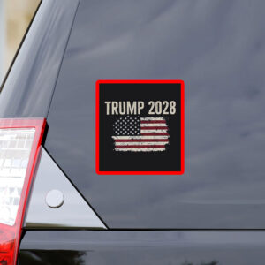 Trump 2028, Distressed American Flag Sticker