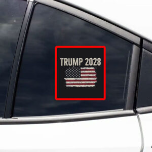 Trump 2028, Distressed American Flag Sticker