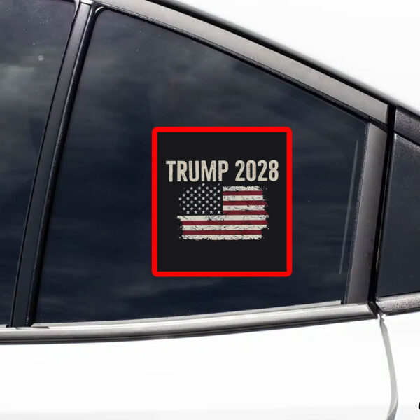 Trump 2028, Distressed American Flag Sticker