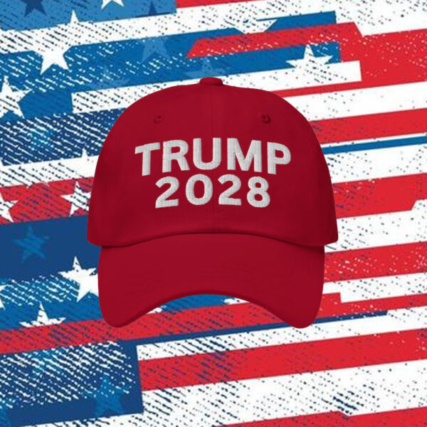 Trump 2028 Embroidered Red MAGA Hat