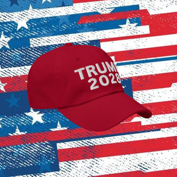 Trump 2028 Embroidered Red MAGA Hat