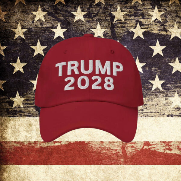 Trump 2028 Hat – Embroidered Red MAGA Cap