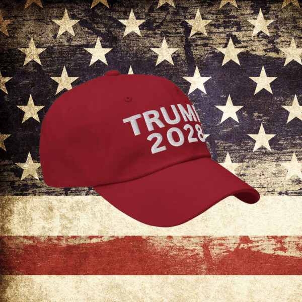 Trump 2028 Hat – Embroidered Red MAGA Cap
