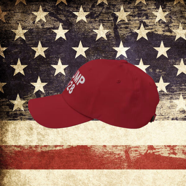Trump 2028 Hat – Embroidered Red MAGA Cap