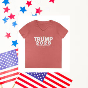 Trump 2028 (Rewrite the rules) Ladies’ V-Neck