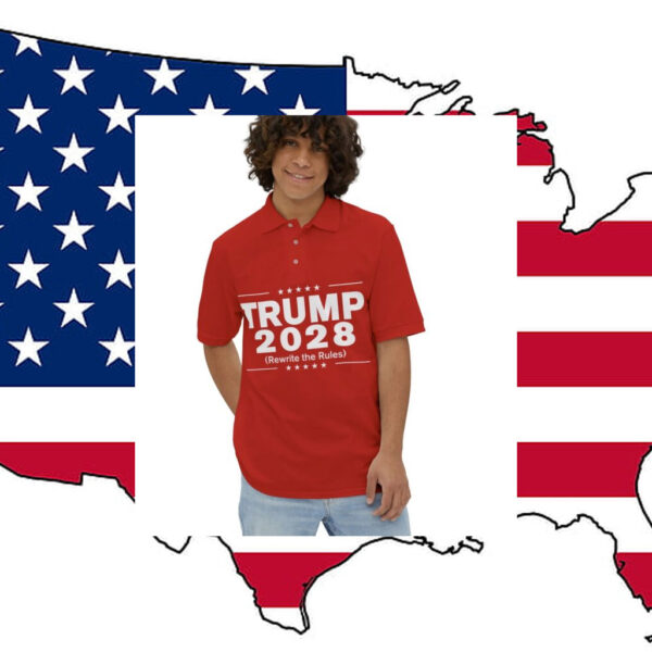 Trump 2028 (Rewrite the rules) Piqué Polo