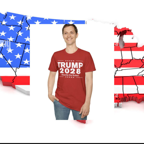 Trump 2028 (Rewrite the rules) Unisex V-Neck