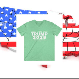 Trump 2028 (Rewrite the rules) Unisex V-Neck