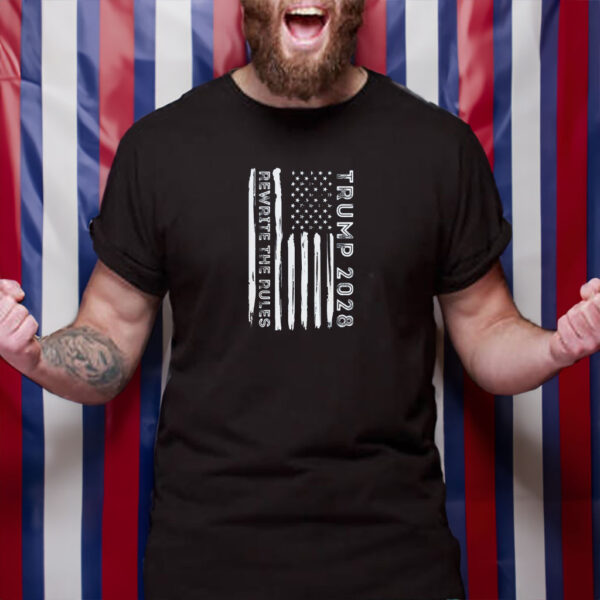 Trump 2028 USA Flag Shirt