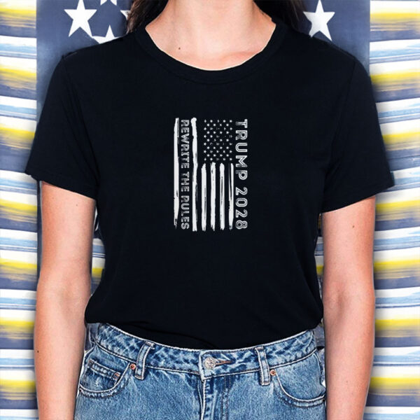 Trump 2028 USA Flag Shirt