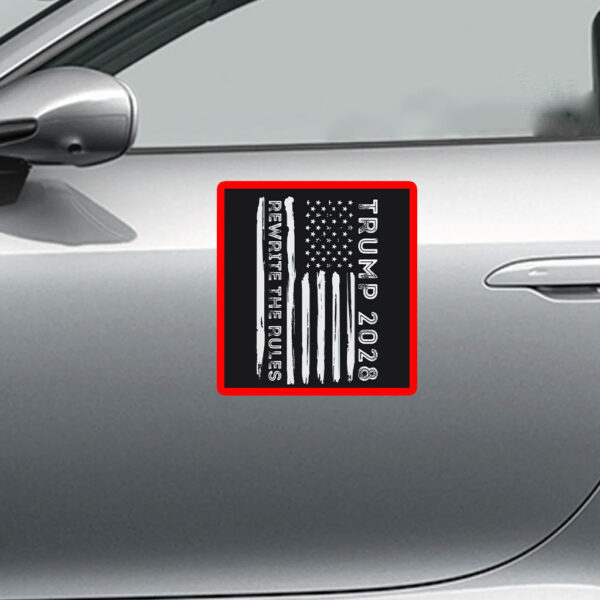 Trump 2028 USA Flag Sticker