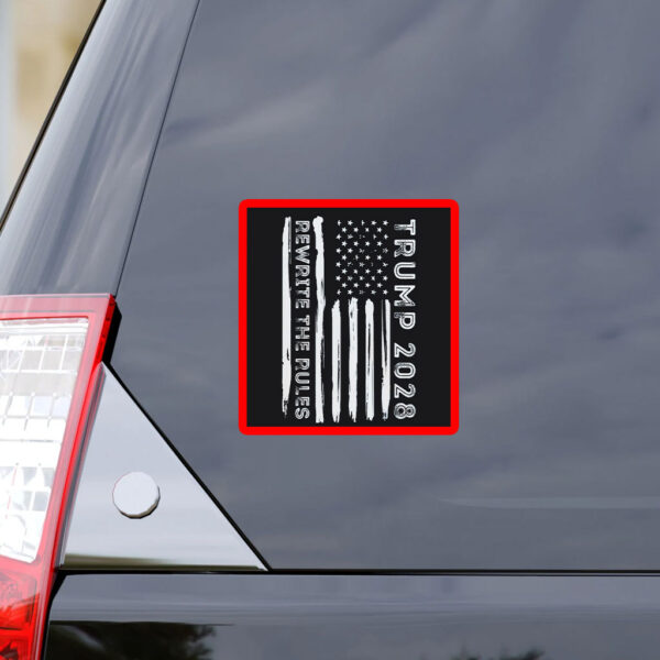 Trump 2028 USA Flag Sticker