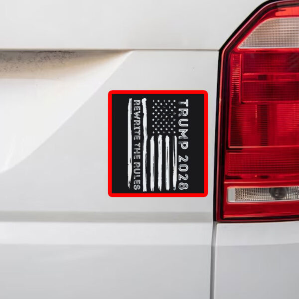 Trump 2028 USA Flag Sticker