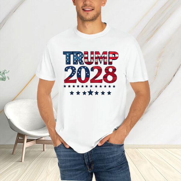 Trump 2028 Vintage Style Patriotic Shirt