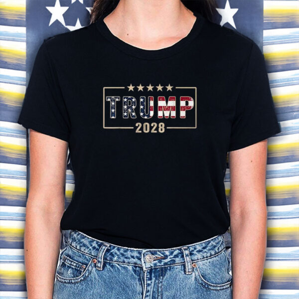 Trump 2028 Vote Donald Trump Flag 2028 T-Shirt