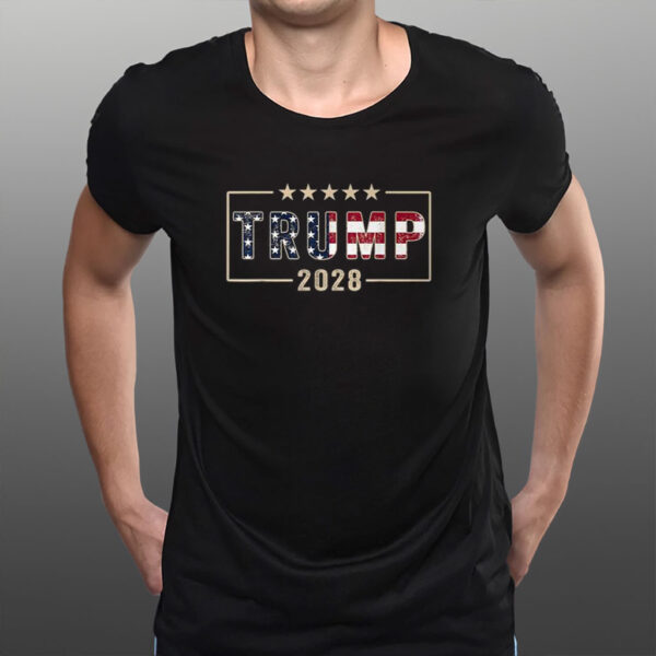 Trump 2028 Vote Donald Trump Flag 2028 T-Shirt