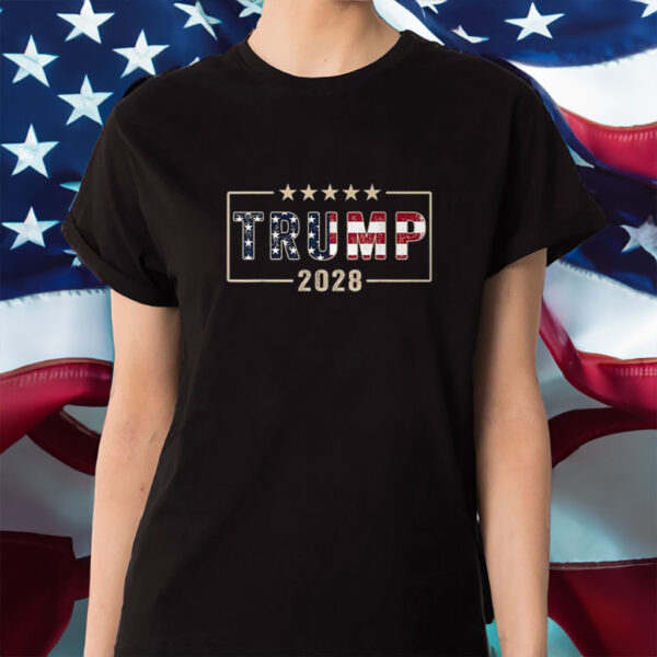 Trump 2028 Vote Donald Trump Flag 2028 T-Shirt