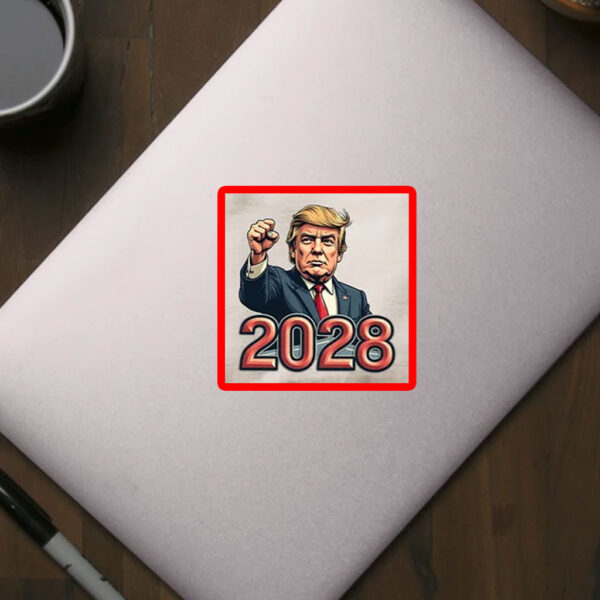 Trump For President 2028 Patriotic, Trump 2028 Sticker