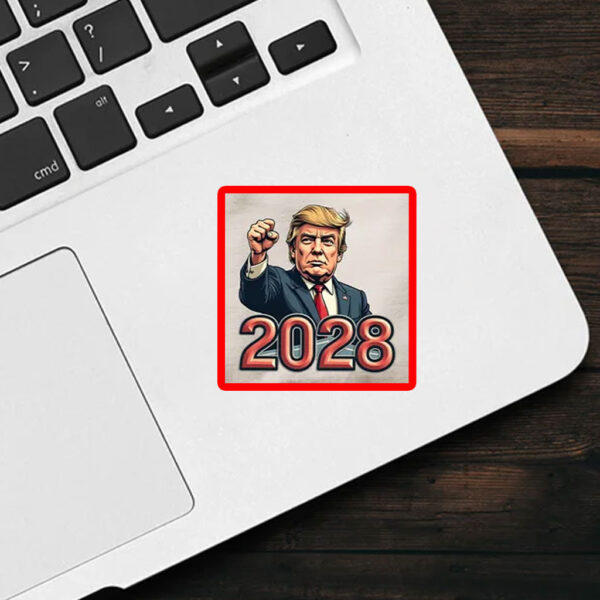 Trump For President 2028 Patriotic, Trump 2028 Sticker