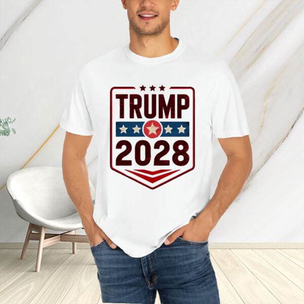 Vintage Trump Patriotic Graphic Trump 2028 T-Shirt