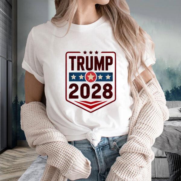 Vintage Trump Patriotic Graphic Trump 2028 T-Shirt