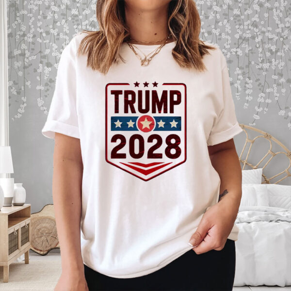 Vintage Trump Patriotic Graphic Trump 2028 T-Shirt