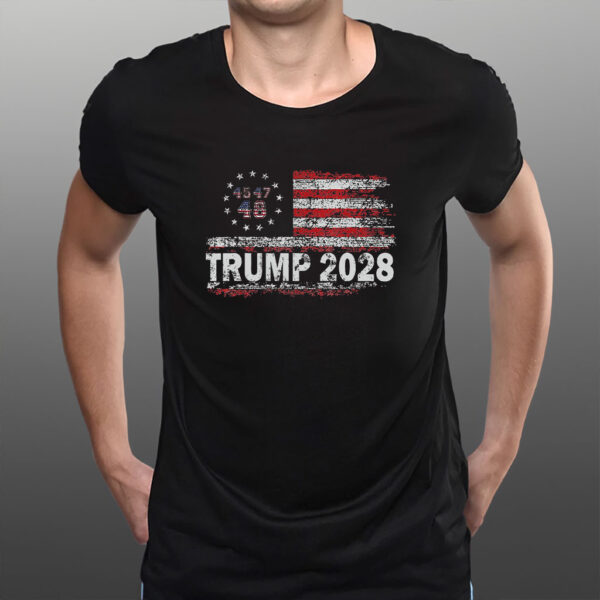 45 47 48 Donald Trump 2028 American Flag Shirt