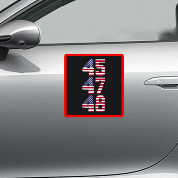 45 47 48 Trump USA Trump 2028 President America US Flag Sticker