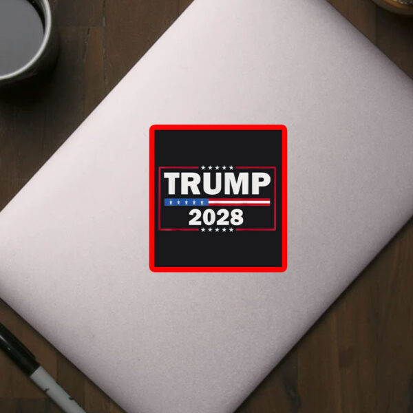 Donald Trump 2028 President American Flag Pro Trump Vintage Sticker