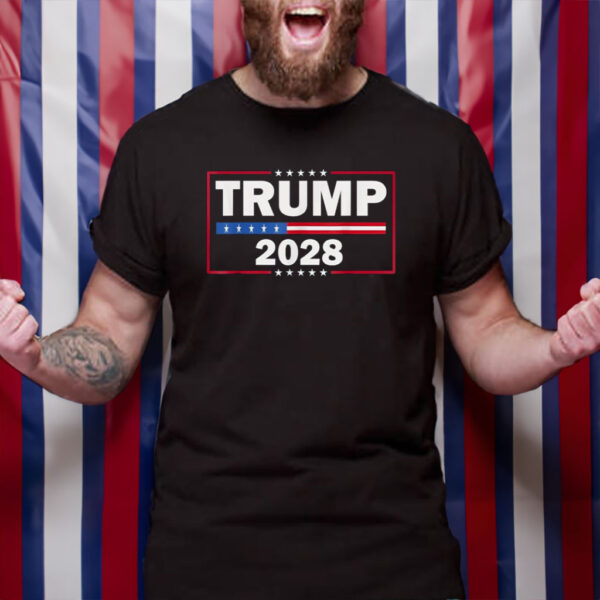 Donald Trump 2028 President American Flag Pro Trump Vintage T-Shirt
