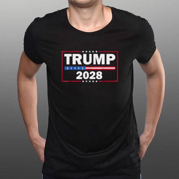 Donald Trump 2028 President American Flag Pro Trump Vintage T-Shirt