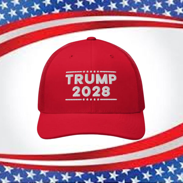 Donald Trump for President 2028 Embroidered Adjustable Trucker Cap