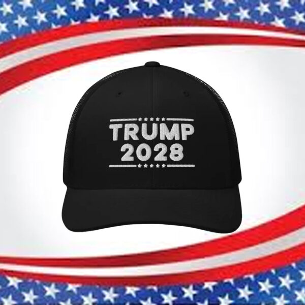 Donald Trump for President 2028 Embroidered Adjustable Trucker Cap