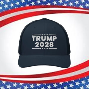 Donald Trump for President 2028 Embroidered Adjustable Trucker Cap