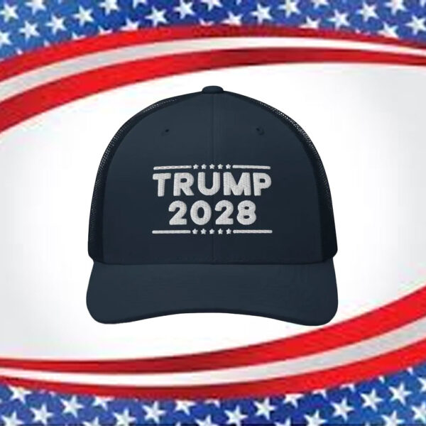 Donald Trump for President 2028 Embroidered Adjustable Trucker Cap