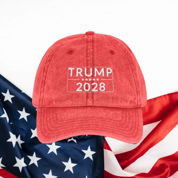 Embroidered Vintage Cap, Trump 2028 Hat