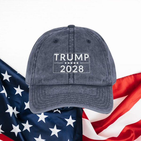 Embroidered Vintage Cap, Trump 2028 Hat